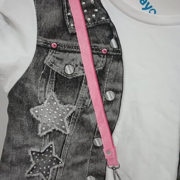 NWT Mayoral white t-shirt with faux vest and bag print size 4 - Picture 4 of 4